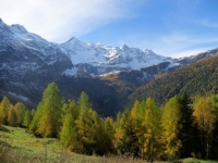 Alpe Piota, panorama sul Pizzo Campolungo e sul Pizzo Campo Tencia innevati