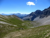 Panorama sul versante italiano dal Colle della Rho