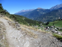 Trail di discesa verso Fossaz-Saint Nicolas