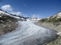 Spettacolare punto panoramico sul ghiacciaio del Rodano