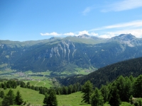 Panorama sulla Val Schons da Dumagns