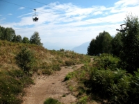 Single-track in direzione dell'Alpe Cardada