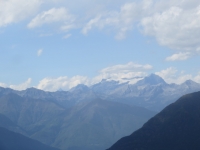 Panorama nei pressi della Cappella del Buon Pastore - vista sul ghiacciaio del Breithorn (Sempione) e Monte Leone