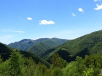 Panorama di Bielmonte e dell'Alta Valsessera dal bivio per l'Alpe Camparient