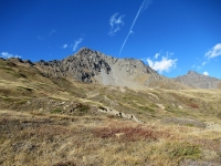 Discesa dal Col de Sollières - Panorama sulla la cima Signal di Petit Moncenis