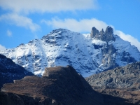 La prima neve autunnale sulle vette circostanti il Colle del Moncenisio