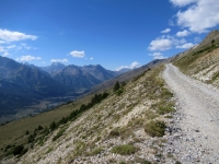 Salita al Col de Buffére - Panorama sull'alta Valle della Guisane
