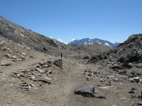 Percorrendo il trail in direzione  del vallone del Leynir