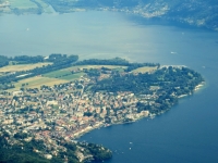 Ascona e la foce della Maggia nel Lago Maggiore