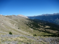 Panorama sul percorso di andata dal sentiero che collega il Colle Jafferau con il forte Foens