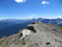 Resti della fortificazione sulla sommità del Monte Jafferau