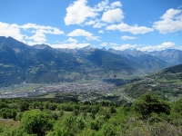 Panorama sulla conca di Aosta da Blavy