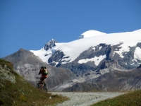 Superata l'Alpe Cortina Superiore si apre grandioso primo piano sul Piccolo Cervino, sul Breithorn e sul ghiacciaio di Ventina