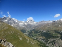 Panorama sull'alta Valle del Cervino dalla sommità del Pancherot