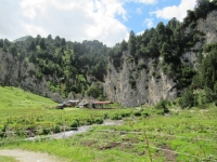 Caratteristiche formazioni rocciose presso l'Alpe Pertusio