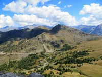 Il monte Chenaillet visto dallo Janus e la strada per il Fort du Gondran