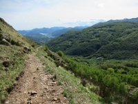 Lungo il sentiero finale che dall'Alpe Davrosio riporta a Tesserete