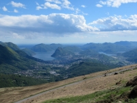 Panorama su Lugano nel corso della salita alla Capanna Monte Bar