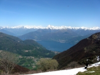 Panorama dal rifugio Venini, Rilievi della Valtellina