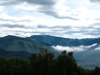 Forestale per l'Alpe di Torricella - vista sulla Val Colla con il Monte Bar e San Lucio