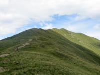 Monte Gradiccioli, sentiero che sale alla vetta dal lato sud