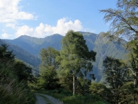 Strada per Torricella, panorama su Gruppo del Monte Tamaro (la vetta a sx)