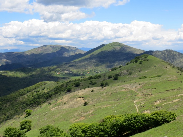 Panoramica dalla vetta del Monte Pracaban, Capanne di Marcarolo