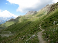 Sentiero che porta al Passo Invergneux - tratto pedalabile