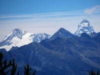 Il Monte Cervino ed il Dent d'Hérens dal Petit Mont Blanc