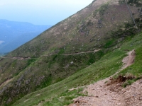 Discesa su sentiero accidentato da Motto della Croce verso l'Alpe Davrosio