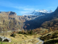Rundweg Bergalpe - Vista sui ghiacciai del Monte Leone e del Breithorn