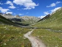 Sentiero di discesa in Val Suvretta