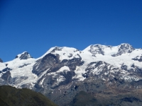 Vista dal Col di Portola sulla catena del Monte Rosa - (da sx) Polluce (4.092), Castore (4.228)