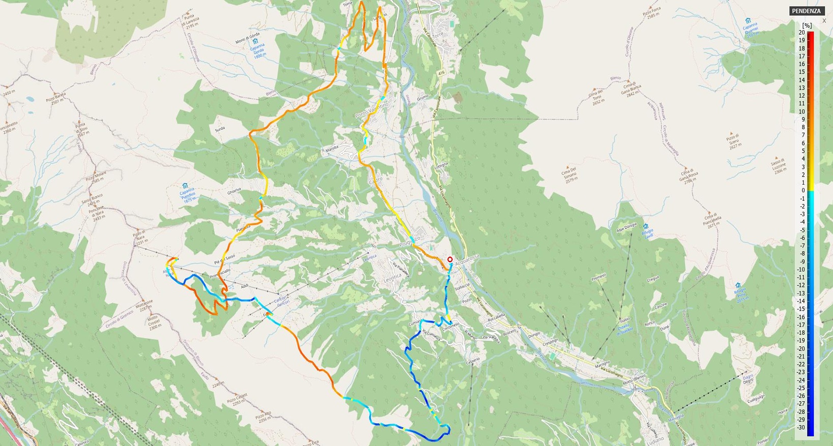 Alpi del Nara pendenze