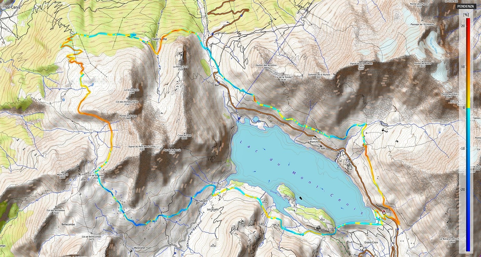 Col de Sollières Pendenze