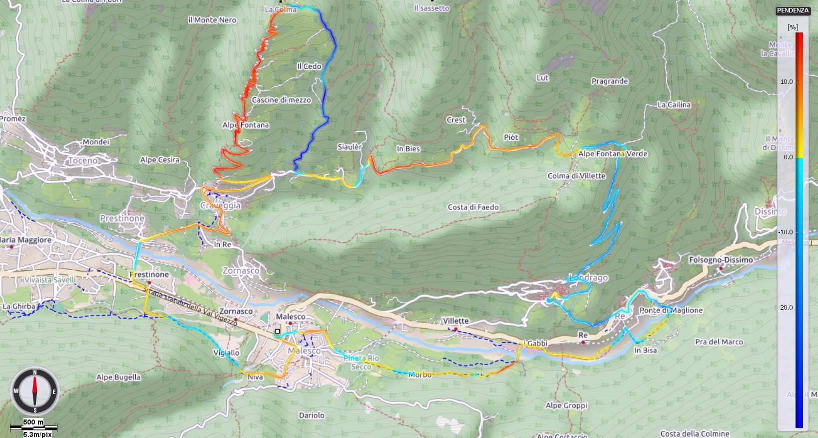 Colma Craveggia Alpe Blitz Pendenze