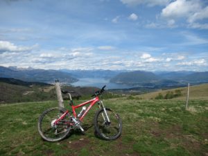 Panorama sul Lago maggiore dalla sommità del Monte del Falò