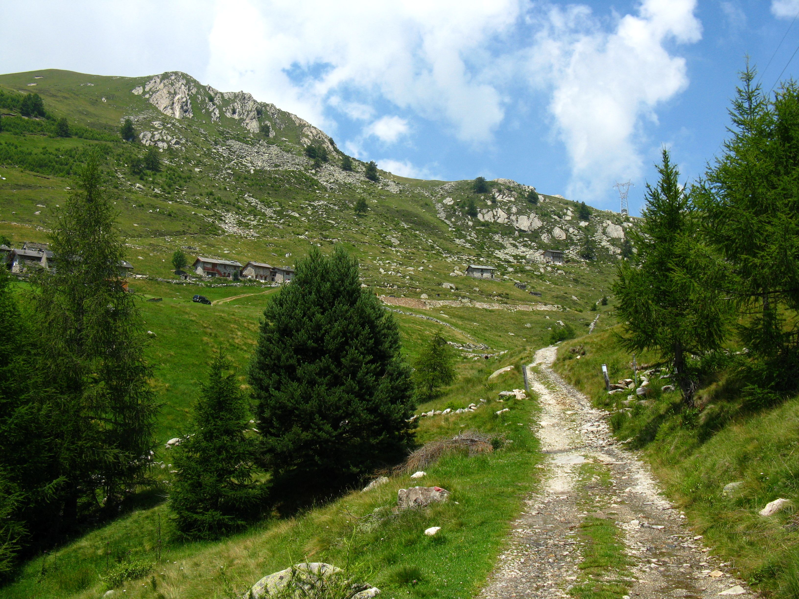 Ultimo tratto impegnativo di salita verso l'Alpe Gigiai